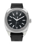Gucci GG2570 Black Dial Black Leather Strap Watch For Men - YA142206