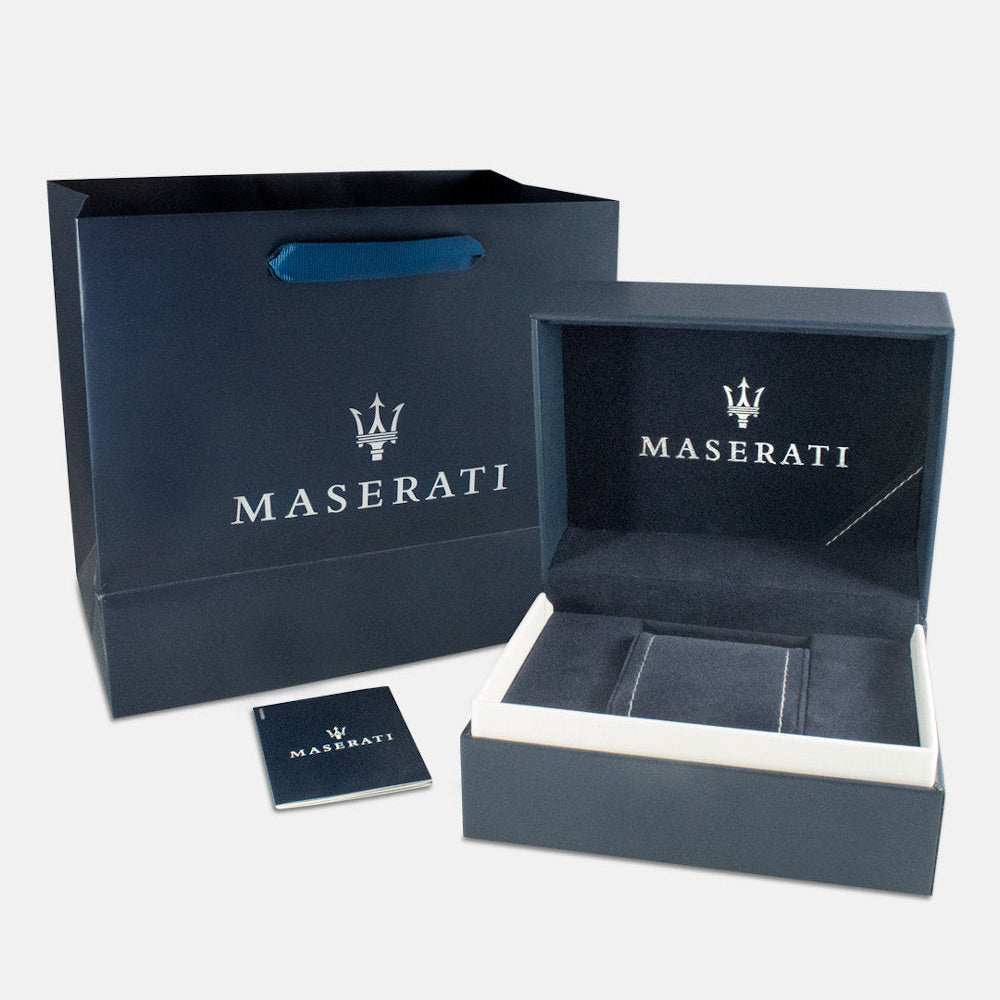 Maserati Traguardo Chronograph Green Dial Silver Steel Strap Watch For Men - R8873612060