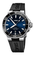 Oris Aquis Date Blue Dial Black Rubber Strap Watch for Men - 0173377304152-0742464EB