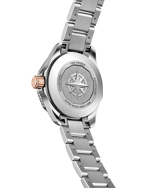Tag Heuer Aquaracer Professional 200 Quartz Diamonds Mother of Pearl Dial Silver Steel Strap Watch for Women - WBP1451.BA0622