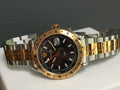 Versace Hellenyium GMT Black Dial Two Tone Steel Strap Watch for Men - V11040015