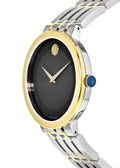 Movado Museum Esperanza Black Dial Two Tone Steel Strap Watch For Men - 0607058
