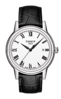 Tissot T Classic Carson White Dial Black Leather Strap Watch for Men - T085.410.16.013.00