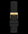 Guess Cosmic Multifunction Black Dial Black Silicone Strap Watch For Women - GW0466L1