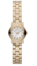 Marc Jacobs Amy Dinky White Dial Gold Steel Strap Watch for Women - MBM3226