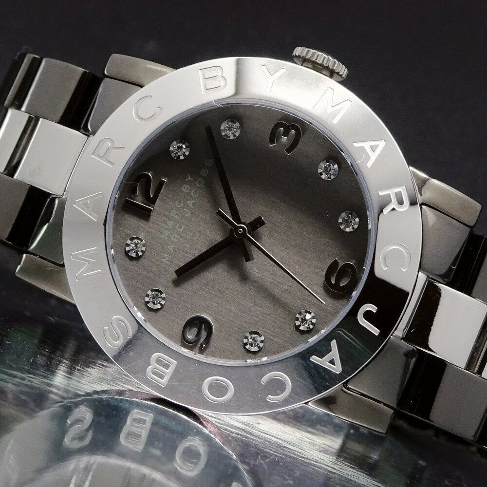 Marc Jacobs Amy Grey Dial Grey Steel Strap Watch for Women - MBM3196