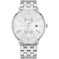 Tommy Hilfiger Jenna Quartz White Dial Silver Steel Strap Watch for Women - 1782068
