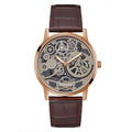 Guess Gadget Brown Dial Brown Leather Strap Watch for Men - GW0570G2