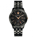Versace Univers Quartz Black Dial Black Steel Strap Watch for Men - VEBK00618