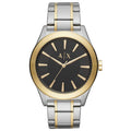 Armani Exchange Nico Analog Black Dial Two Tone Steel Strap Watch For Men - AX2336