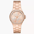 Michael Kors Lennox Quartz Rose Gold Dial Rose Gold Steel Strap Watch For Women - MK7405