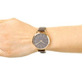 Calvin Klein Even Grey Dial Brown Leather Strap Watch for Women - K7B236G3