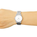 Calvin Klein City White Dial Silver Steel Strap Watch for Women - K2G23146