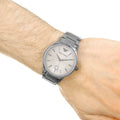 Emporio Armani Renato Quartz Grey Dial Grey Steel Strap Watch For Men - AR11120