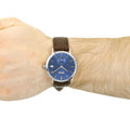 Hugo Boss Corporal Blue Dial Brown Leather Strap Watch for Men - 151363