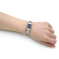 Gucci G Frame Quartz Diamonds Green & Red Mother of Pearl Dial Silver Mesh Bracelet Watch For Women - YA147510