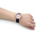 Guess Crown Jewel Diamonds White Dial Blue Rubber Strap Watch for Women - GW0411L2