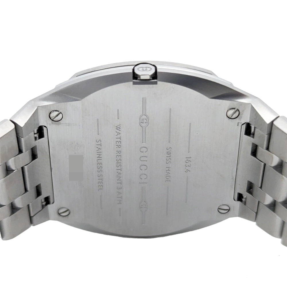 Gucci 25H Quartz Silver Dial Silver Steel Strap Watch For Women - YA163402