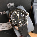 Tag Heuer Aquaracer Calibre 5 Automatic Black Dial Black Rubber Strap Watch for Men - WAY211A.FT6151