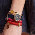 Marc Jacobs Roxy Navy Blue Dial Navy Blue Leather Strap Watch for Women - MJ1539
