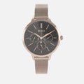 Hugo Boss Symphony Grey Dial Gold Mesh Bracelet Watch for Women - 1502424