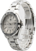 Tag Heuer Aquaracer Quartz White Dial Silver Steel Strap Watch for Men - WAY1111.BA0928