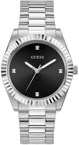 Guess Connoisseur Analog Black Dial Silver Steel Strap Watch For Men - GW0542G1