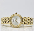 Versace V Flare Diamonds Silver Dial Gold Steel Strap Watch for Women - VEBN00918