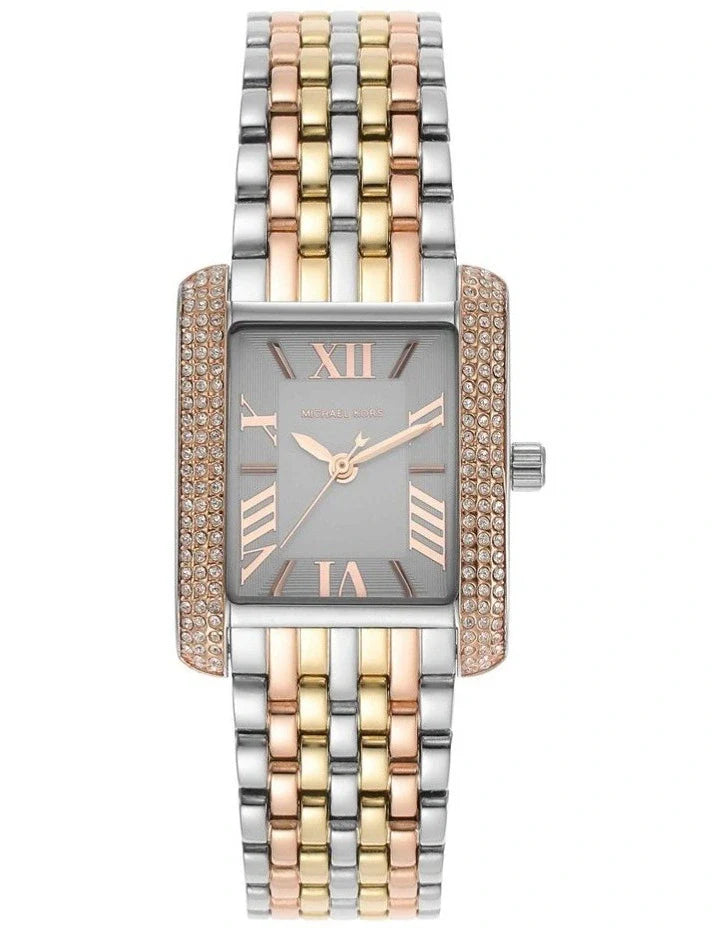 Michael Kors Emery Three-Hand White Dial Two Tone Steel Strap Watch for Women - MK4744