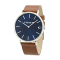 Coach Charles Blue Dial Brown Leather Strap Watch for Men - 14602151