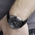 Hugo Boss Contemporary Sport Driver Black Dial Black Leather Strap Watch for Men - 1513085