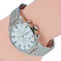 Hugo Boss Aeroliner Chronograph White Dial Silver Steel Strap Watch for Men - 1513182
