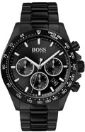 Hugo Boss Hero Black Dial Black Steel Strap Watch for Men - 1513754