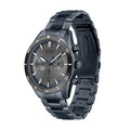 Hugo Boss Santiago Grey Dial Blue Steel Strap Watch for Men - 1513865