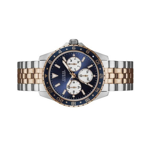 Guess Odyssey Blue Dial Two Tone Steel Strap Watch For Men - W1107G3