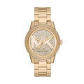 Michael Kors Ritz Pave Crystals Gold Dial Gold Steel Strap Watch for Women - MK6862