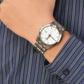 Tissot T Trend Couturier Chronograph White Dial Silver Steel Strap Watch For Men - T035.410.11.031.00