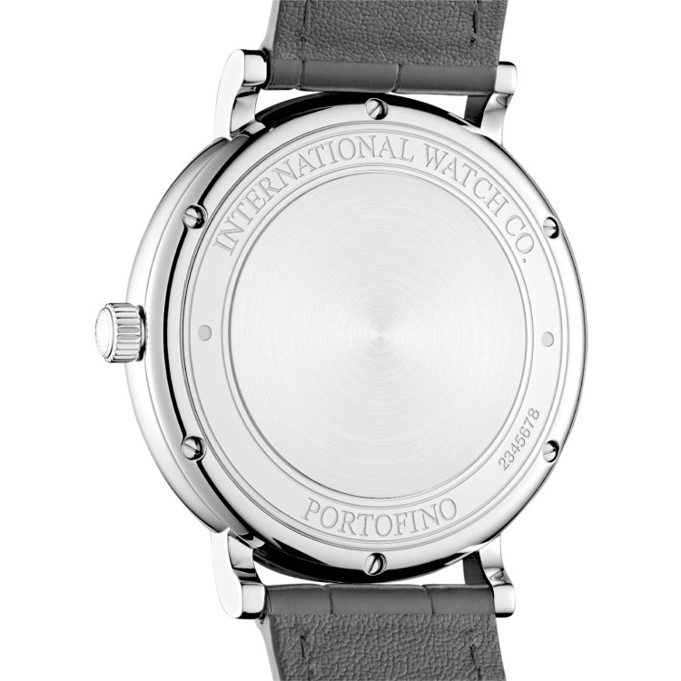 IWC Portofino Automatic Black Dial Black Leather Strap Watch for Men - IW356502