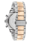 Tommy Hilfiger Legend Chronograph Black Dial Two Tone Steel Strap Watch For Men - 1710570