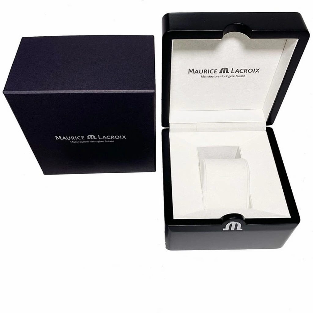 Maurice Lacroix Aikon Venturer Black Dial Silver Steel Strap Watch for Men - AI6058-SS002-330-1