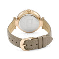 Tommy Hilfiger Angela Quartz Silver Dial Brown Leather Strap Watch for Women - 1782125