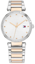 Tommy Hilfiger Lynn Quartz White Dial Two Tone Steel Strap Watch For Women - 1782236