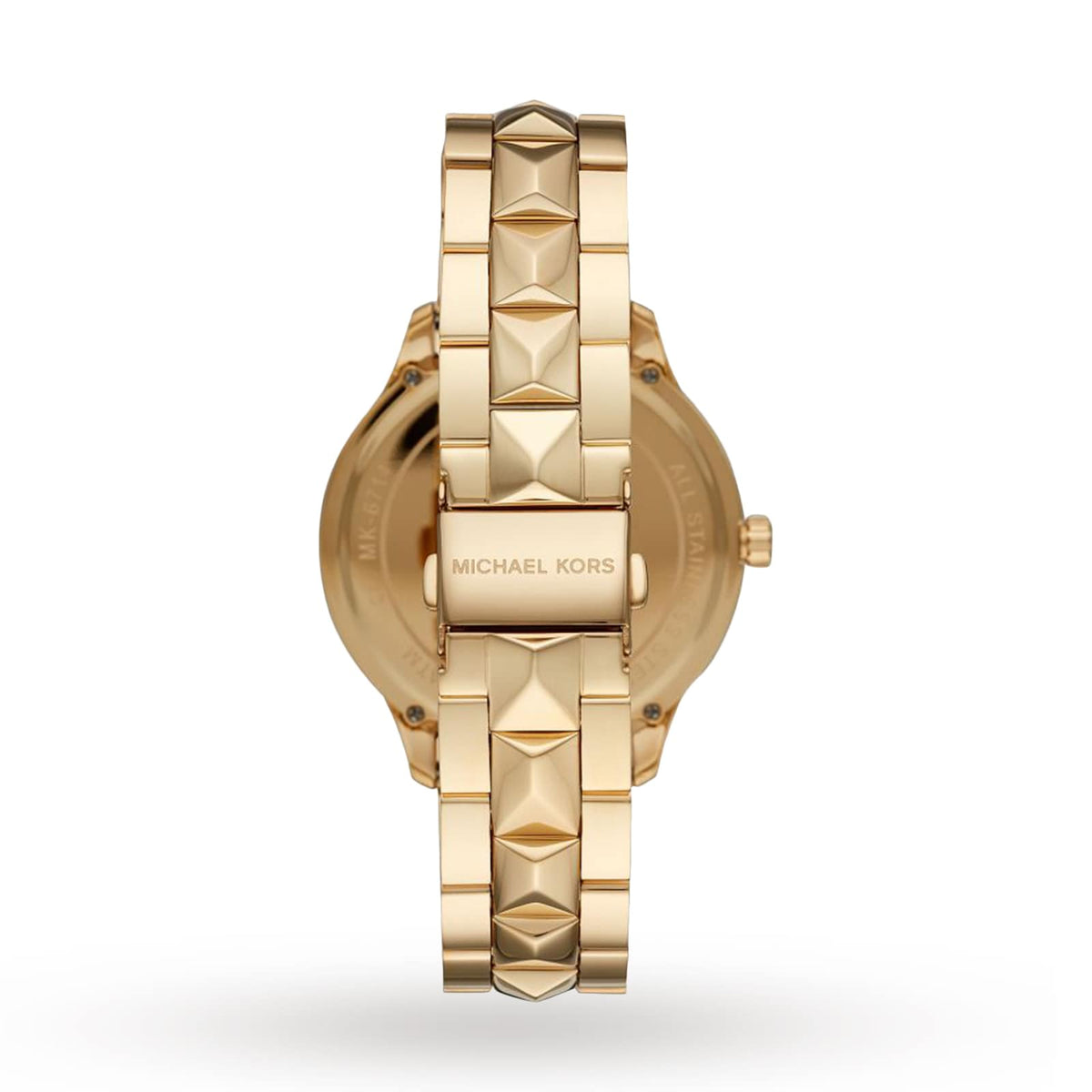 Michael Kors Runway Mercer Crystals Gold Dial Gold Steel Strap Watch For Women - MK6714