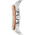 Michael Kors Everest Chronograph Silver Dial Two Tone Steel Strap Watch For Women - MK6975