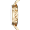 Michael Kors Sawyer White Dial Gold Steel Strap Watch for Women - MK6362