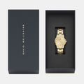 Daniel Wellington Iconic Link Unitone Gold Dial Gold Steel Strap Watch For Women - DW00100403