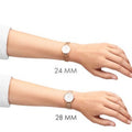 Daniel Wellington Classic Petite Dover White Dial White Nylon Strap Watch For Women - DW00100313