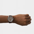 Emporio Armani Diver Chronograph Brown Dial Brown Leather Strap Watch For Men - AR11486
