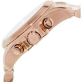 Michael Kors Bradshaw Chronograph Rose Gold Dial Rose Gold Steel Strap Watch for Women - MK5799