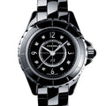Chanel J12 Diamonds Black Dial Black Steel Strap Watch for Women - J12 H2569